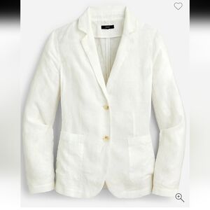 J. Crew White Linen Blazer Size 16